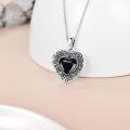 wholesale 925 Sterling Silver Blue Crystal Heart Locket Necklace for Women - Always in My Heart-0-41