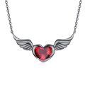 wholesale 925 Sterling Silver Heart Pendant Necklace With Wings-0-0