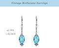 wholesale 925 Sterling Silver 9mm Oval Birthstone Vintage Leverback Dangle Drop Earrings-0-2