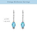 wholesale 925 Sterling Silver Blue Drop Earrings Wholesale With Cubic Zirconia-0-2