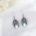wholesale 925 Sterling Silver Tree of Life Moonstone Teardrop Dangle Earrings for Women-0-1