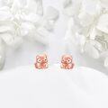 wholesale 925 Sterling Silver Pink Pig Stud Earrings - Adorable Gift for Her-0-2