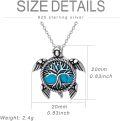 wholesale 925 Sterling Silver Turquoise Sea Turtle Tree of Life Compass Pendant Necklace for Women Mom Ocean Lover -0-3