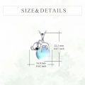 wholesale 925 Sterling Silver Koala Bear with Blue Stone Pendant Necklace for Women Girls  48cm Chain Length-0-5