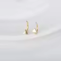 wholesale 14k Gold Triangle Half Huggie Hoop Earrings Wholesale for Women Minimalist Studs Hypoallergenic s for Girls and Teens-0-2