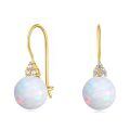 wholesale 14K Gold Opal and Diamond Dangle Drop Earrings for Women-0-0