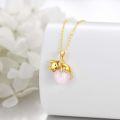 wholesale 14K Gold Pink Crystal Black Cat Pendant Necklace for Women Cats Lover-0-177