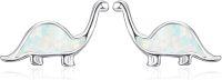 wholesale 925 Sterling Silver Dinosaur Opal Stud Earrings for Sensitive Ears-Dinosaur-B