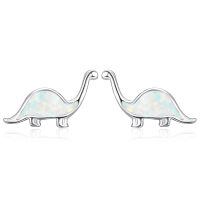 wholesale 925 Sterling Silver Dinosaur Opal Stud Earrings for Sensitive Ears-Dinosaur-B