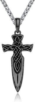 wholesale  Metal Cross Viking Gungnir Necklace Odin's Spear Pendant Amulet -0-0
