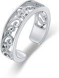 wholesale 925 Sterling Silver Flower Mountain Cat Adjustable Toe Knuckle Ring Hawaiian Beach Jewelry-0-0
