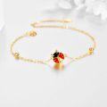 wholesale 14K Gold Ladybug Charm Bracelet Minimalist Fashion s for Girls and Women-0-1
