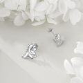 wholesale 925 Sterling Silver Dinosaur Pearl Stud Earrings Gift for Women-0-2