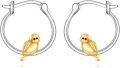 wholesale 925 Sterling Silver Gold Bird Huggie Hoop Earrings for Sensitive Ears-0-0