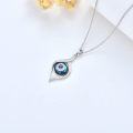 wholesale 925 Sterling Silver Evil Eye Pendant Necklace Blue/Purple/White/Multi Eyes Luck Amulet Ojo Turco  for Women Girls Daughter Mother-0-3