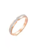 TOUPOP Sterling Silver Rose Gold Plated Moissanite Couples Rings Set-0-4