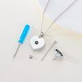 wholesale 925 Sterling Silver Cat Heart Butterfly Cremation Urn Necklace for Ashes Keepsake Jewelry-0-2