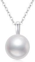 wholesale 10K Gold Round White Freshwater Cultured Pearl Pendant Necklace for Women 14-30 Inches s-0-0