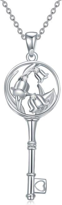 wholesale 925 Sterling Silver Bell Design Pendant with Chain for Women-5-May-Lily