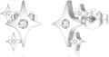 wholesale 925 Sterling Silver Star-Shaped CZ Stud Earrings for Women-0-0