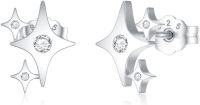 wholesale 925 Sterling Silver Star-Shaped CZ Stud Earrings for Women-Type 2