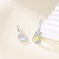 wholesale 925 Sterling Silver Bear Dangle Earrings with Honeycomb and Flowers s for Women-0-4