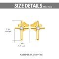 wholesale 14k Gold Cross Moissanite Stud Earrings For Women-0-12
