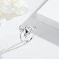 wholesale 925 Sterling Silver Panda Koala Adjustable Open Ring Cute Animal Jewelry Gift for Women Girls-0-1