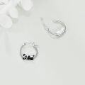 wholesale 925 Sterling Silver Panda Bear Hoop Earrings - Adorable Gift for Her-0-3