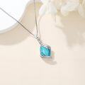 wholesale Teardrop Necklace For Women 925 Sterling Silver Gemstone Pendant Necklace Fine Jewelry Birthday Christmas Gifts For Women Her -0-4