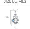 wholesale TOUPOP Necklace For Women Sterling Silver Pendant Necklace With Crystal Birthday Christmas Jewelry Gifts For Women Her (always In My Heart) -0-2