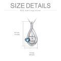 TOUPOP Sterling Silver Crystal Pendant Necklace Birthday Christmas Gifts For Women-0-2