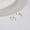 wholesale Gold 14k Minimalist Bar Huggies Ear Cuffs - Hypoallergenic Jewelry for Women & Teenage Girls-0-3