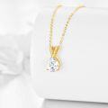 wholesale 14K Gold Pear Cut Moissanite Solitaire Pendant Necklace for Women-0-3