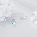 wholesale 925 Sterling Silver Dolphin Heart Opal Stud Earrings Gift for Women-0-3