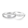 TOUPOP 925 Sterling Silver/10k/14k/18k Gold Moissanite Personalized Wedding Couples Rings Set-0-1