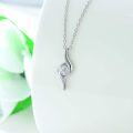 wholesale S925 Sterling Silver & Lab Grown Diamond Necklace 0.06cttw for Women-0-2
