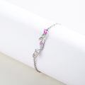 wholesale 925 Sterling Silver Pink Crystal Mermaid Turtle Charm Anklet/Anklet - Boho Beach s for Women & Girls-0-1
