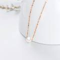 wholesale 14k White Gold Simple Freshwater Pearl Necklace-0-2
