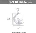 wholesale 14K Gold Stone Cat Moon Pendant Necklace 16 18 Gift for Her-0-1