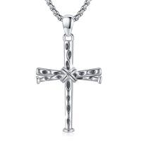 wholesale 925 Sterling Silver &  Mens Baseball Bat Cross Pendant Necklace 24 Chain-Silver Oxide