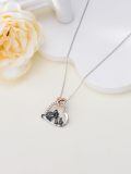 wholesale 925 Sterling Silver Love You Forever Heart Pendant Necklace - Mother and Cats Family -0-2