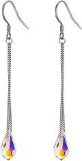 wholesale 925 Sterling Silver with Rainbow Crystal Drop Dangle Earrings-0-0