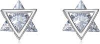 wholesale 925 Sterling Silver Triangle CZ Stud Earrings for Women - Minimalist Fashion  Ideas-Triangle Stud Earrings