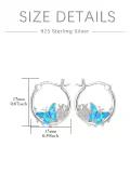 TOUPOP Sterling Silver Butterfly Earrings S925-0-3