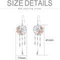 wholesale Sterling Silver Synthetic Moonstone Dream Catcher Dangle Earrings for Women Wife Mom Girls Birthday Gifts-0-19