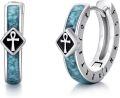 wholesale Viking/celtic/cross/ankh Hoop Earrings For Men Women 925 Sterling Silver Turquoise Hoop Earrings Norse Viking Jewelry Christmas Gifts For Men Women Friend -0-0