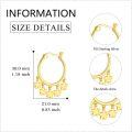 wholesale Gold 925 Sterling Silver Flower Dangle Hoop Earrings for Women -0-2
