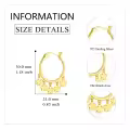 wholesale Gold 925 Sterling Silver Flower Dangle Hoop Earrings Wholesale for Women -0-2