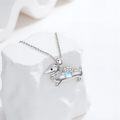wholesale 925 Sterling Silver Dachshund and Paw Print Charm Necklace for Women Girls -0-1